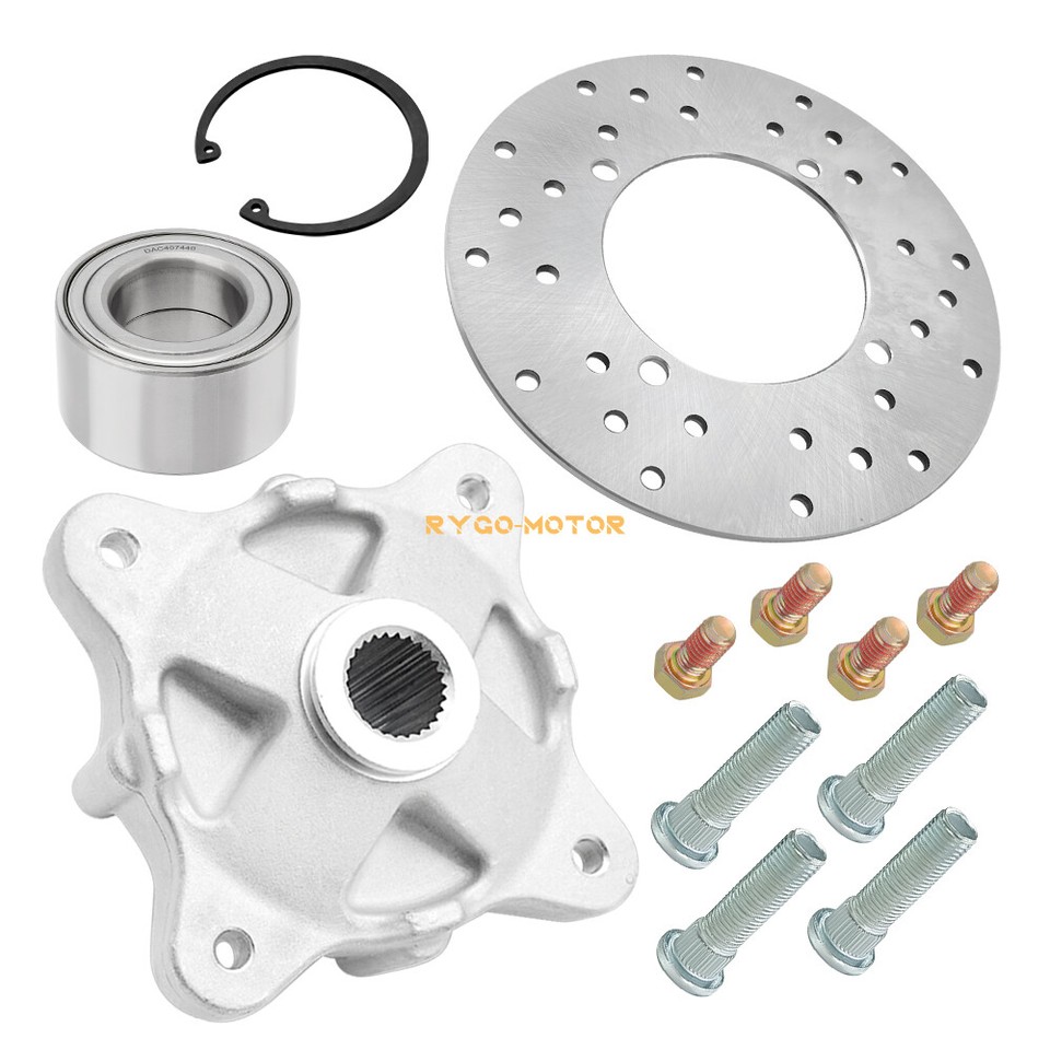 Front Wheel Hubs &amp; Bearings &amp; Studs &amp; Brake Pads For Polaris RZR