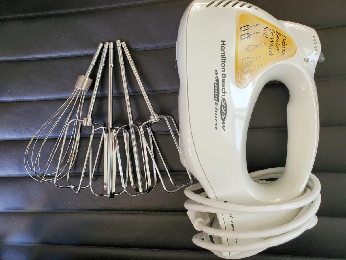 Hamilton Beach Electric Hand Mixer 62695 White 6 Speed Burst 5