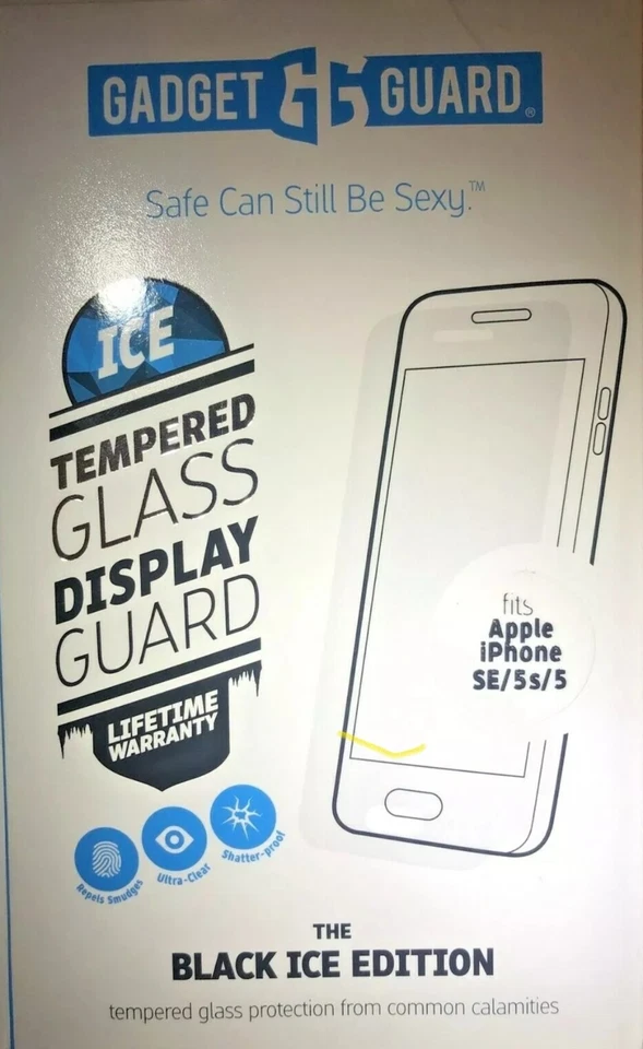 Tempered Glass Display Guard The Black Ice Edition Fits Iphone SE/5s/5 Clear - Image 2 of 4
