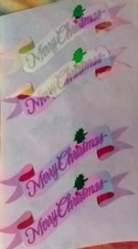 Mrs Grossman`s MERRY CHRISTMAS OPAL OPALESCENT 1987 Stickers Rare! FULL STRIP