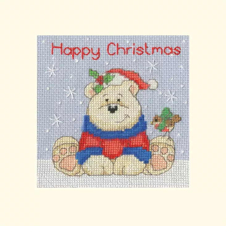 Polar Pals - Christmas Card Cross Stitch Kit by Bothy Threads