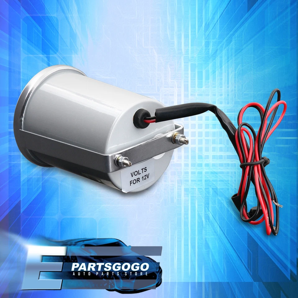 2" 52MM JDM Voltage Reverse Glow Gauge Smoke Tint Red Needle Dashboard Universal Foto 4 de 4