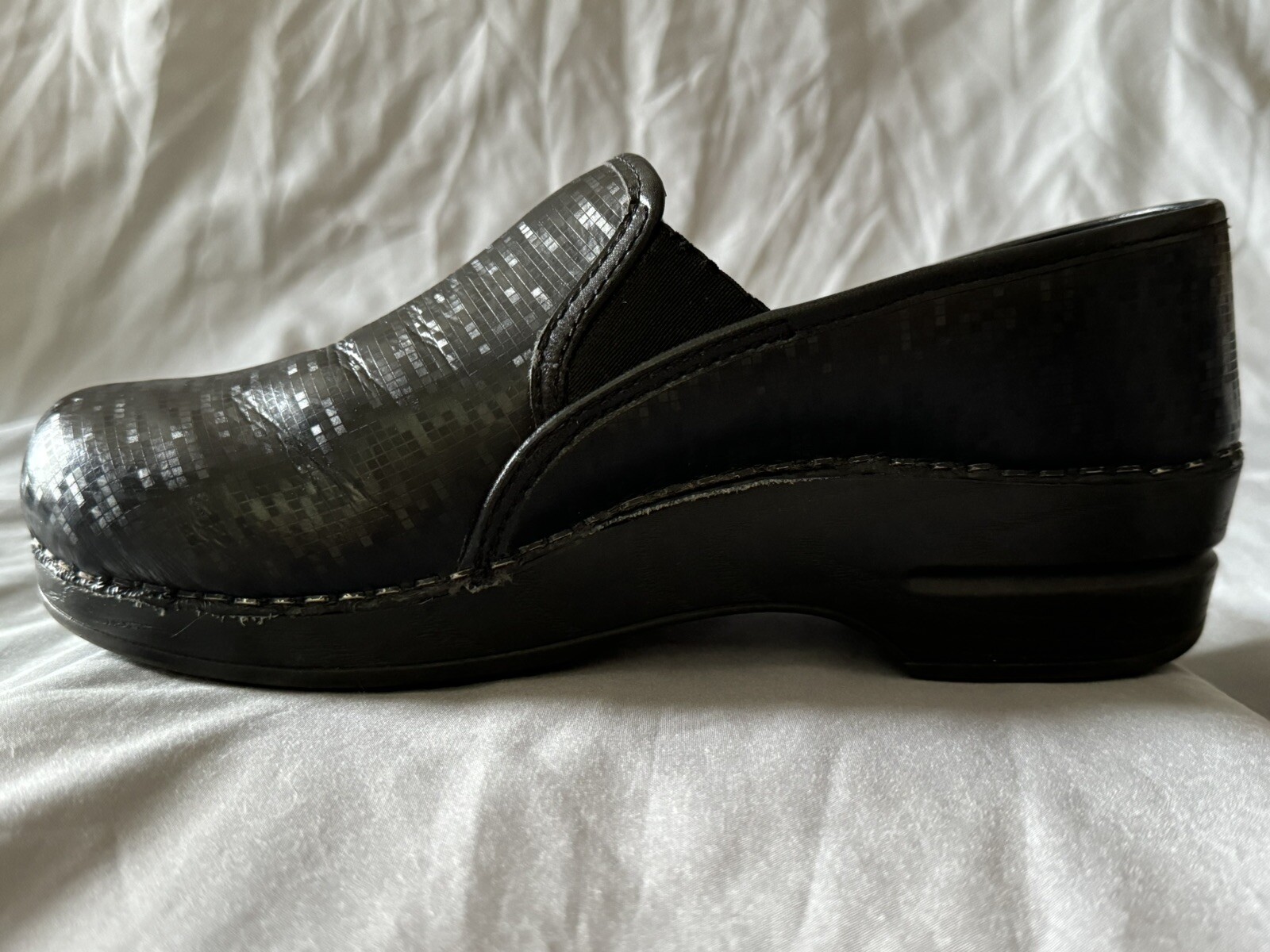 Sanita Professional Clogs Pixel Pattern Leather B… - image 6