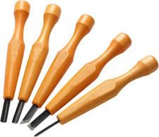 5 Pcs Linocut Carving Tools Set Linoleum Hand Carving Tools Wood Car...
