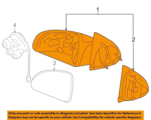 NEW OEM 2005-10 GM CHEVY COBALT LEFT SIDE Mirror-Door RED 25831894