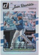 Jose Bautista 2017 DONRUSS BASEBALL Career Stat Line Parallel #112/308 Blue Jays