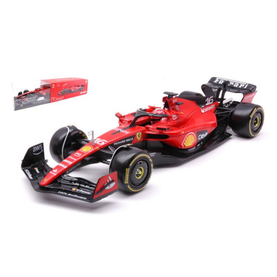 FERRARI SF-23 F1 N.16 CHARLES LECLERC 2023 WITH PILOT + HARD CASE 1:24 Burago