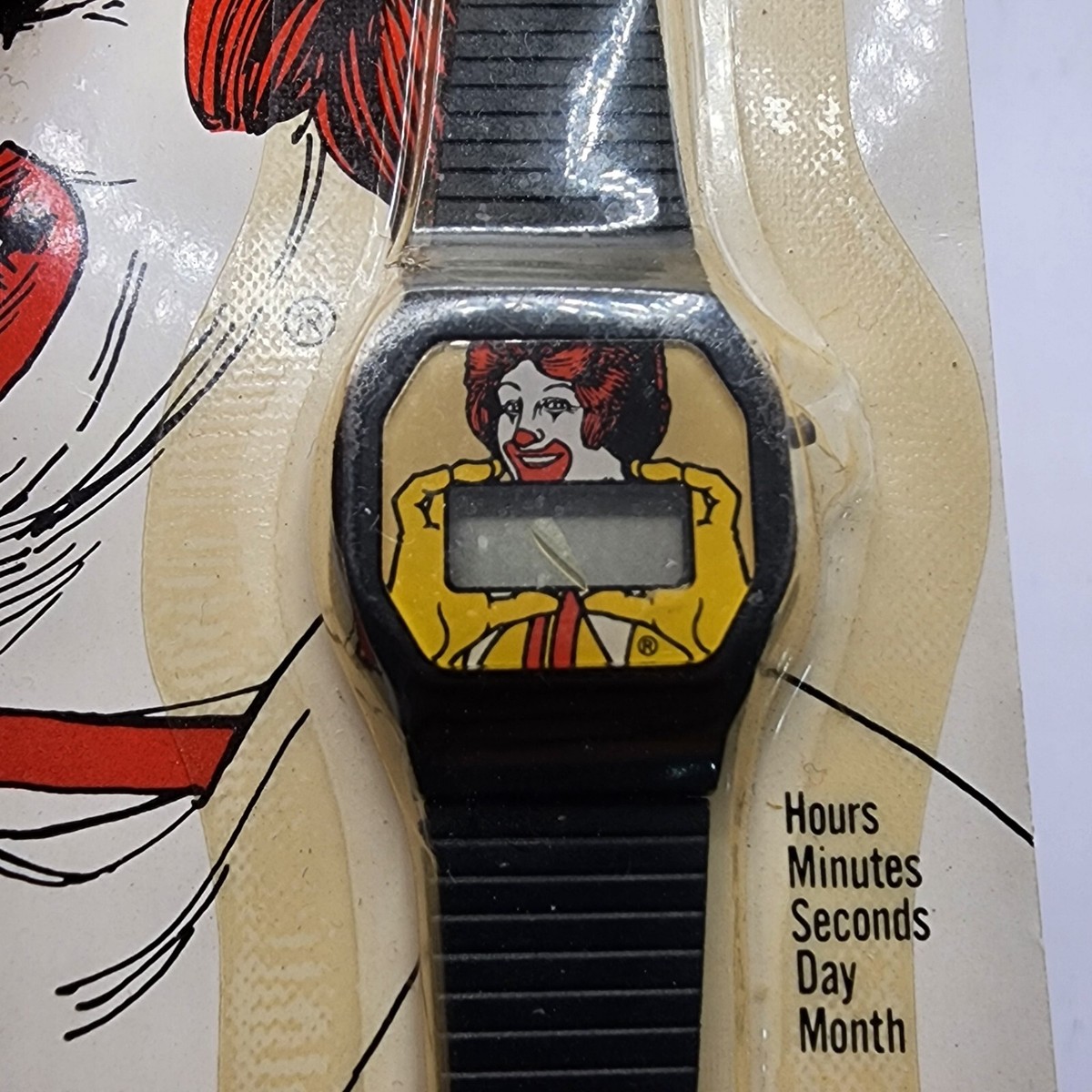 McDonald's 時計 1984 McDonald's Kid's Watch Black Digital Buckle Band | eBay