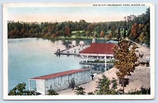 Macon, Georgia GA White City Amusement Park 1922 Postcard