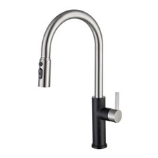 Kitchen Faucet Stainless Steel Matte Black Pull Out Sprayer for Kitchen Sink