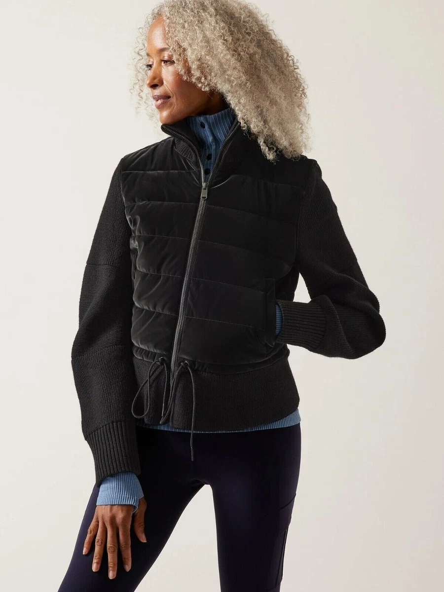 Athleta Medium Hanover Hybrid Jacket Black NEW! #464619 | eBay