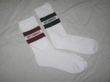 Image of BRAND NEW   BEN SHERMAN  Mens  Ribbed Sports Socks  White  2 Pairs   GR