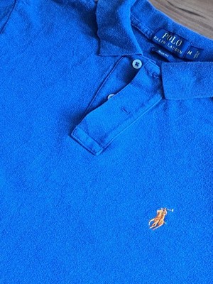 Polo Ralph Lauren Custom Fit Men's Polo Shirt Blue Size M Embroidered Pony
