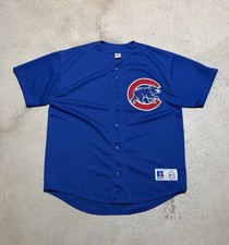 Vintage 90s Russell Athletic Chicago Cubs MLB Blue Baseball Jersey Size XL