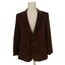 Vintage 1970s Sears Brown Corduroy Blazer Jacket Men's 44R Normcore Retro