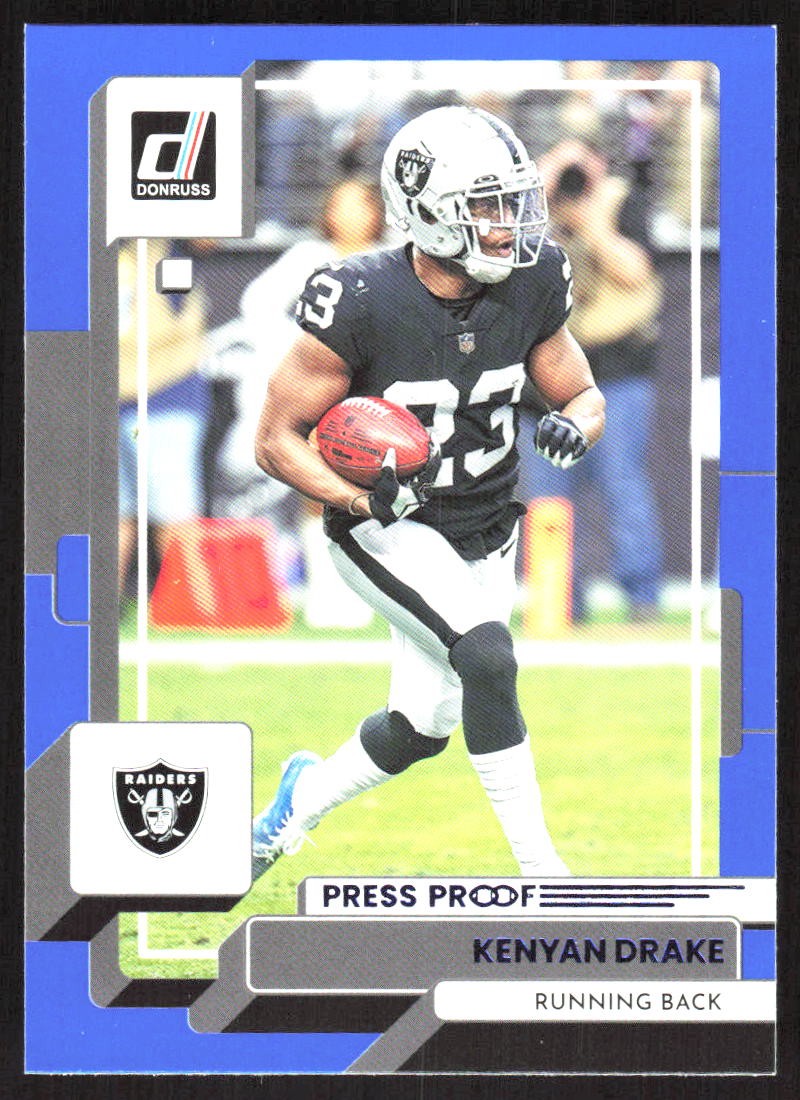 5034I 2022 Donruss #286 Kenyan Drake Blue Press Proof