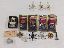 Vintage Domek dla lalek Miniatury Zestaw Lampy Żyrandole Oprawa świetlna Lundby Concord