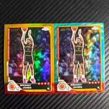 2025 Topps Chrome McDonald's Bronny James 2-Card Lot /50 /199 Refractors