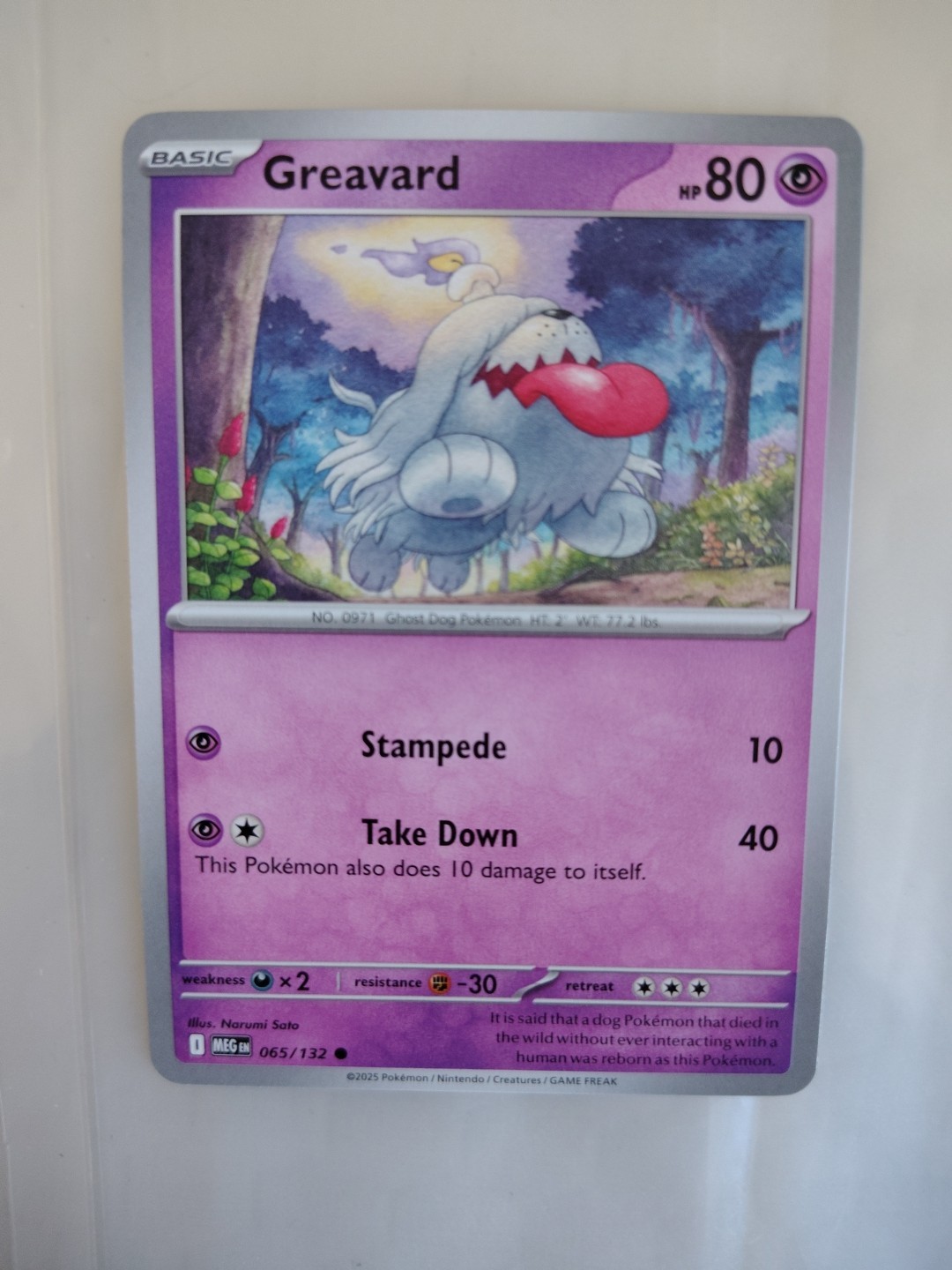 Greavard Common ME01: Mega Evolution 065/132 NM Pokemon