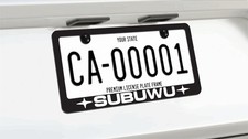 Subuwu For Subaru Plastic Car License Plate Frame