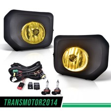2pcs Fog Lights Bumper Lamp Bezel Kit Fit For 2016-21 Toyota Tacoma Yellow Lens