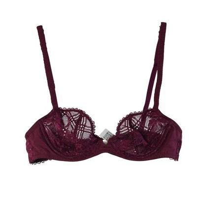 Simone Perele Burgundy Lace Balconette Bra US 32B FR 85B EUR 70B