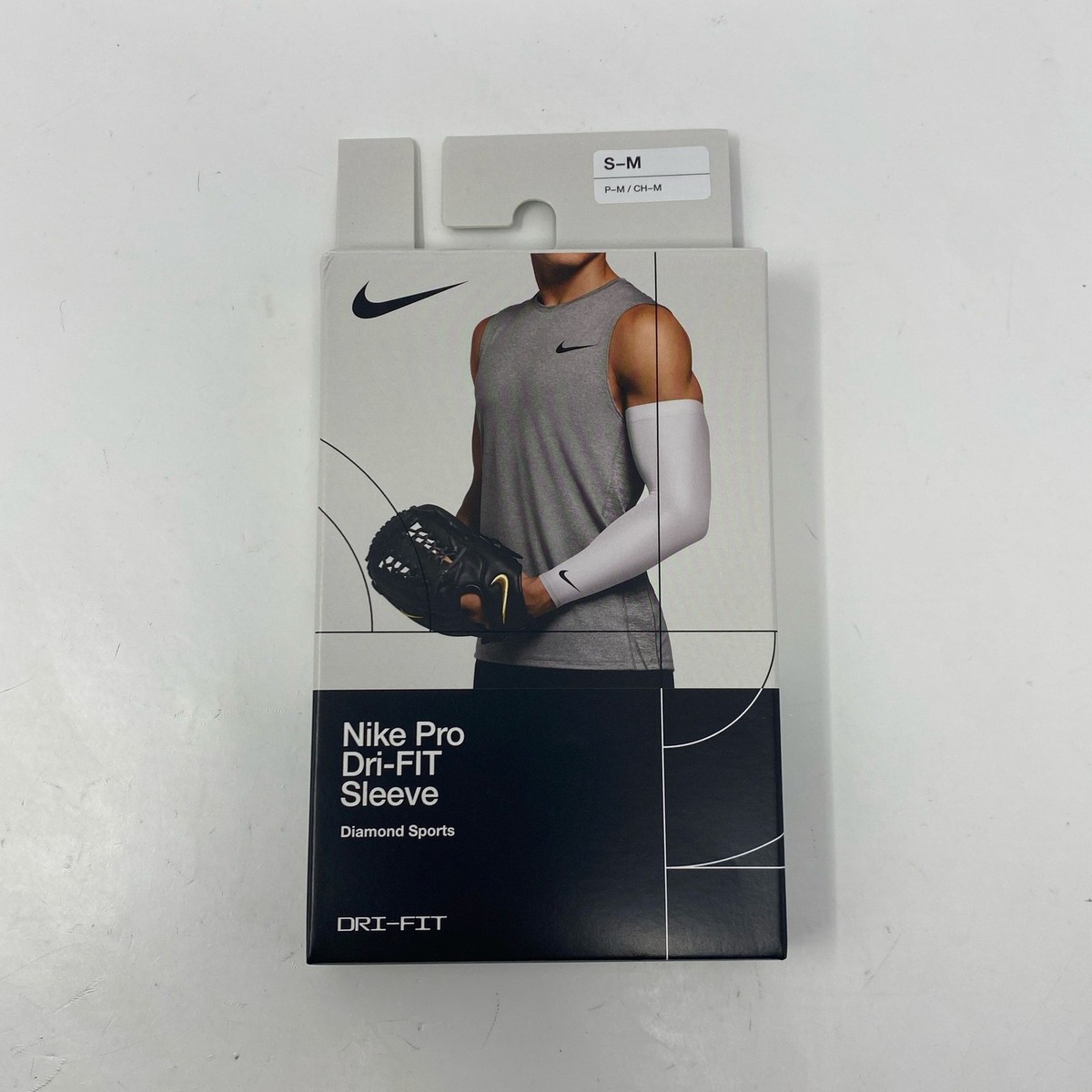 Nike Pro Dri-FIT Diamond Sports Arm Sleeve White S/M (Single