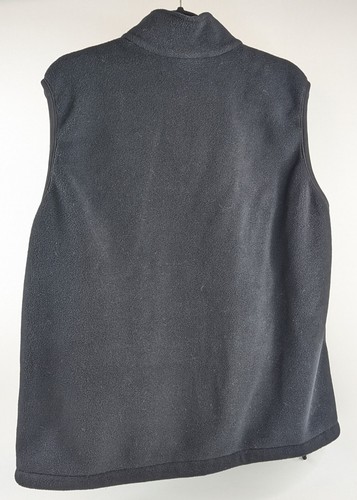 Lands' End Women's XL Black Fleece Vest Full Zip Mock Neck Sleeveless Outdoor - Picture 5 of 11