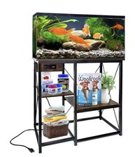 Aquarium Stand 20-37 Gallon Fish Tank Stand with Power Outlet 30.7"x13.8" 400LBS