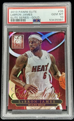 LeBron James /24 PSA 10 Pop 1 Gold 2013 Elite Series #35 Miami Heat SSP