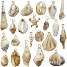 44Pcs Artificial Seashell Conch Bracelet Bead Charm Pendant for DIY Jewelry Maki