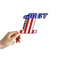 America First Sticker American Flag Car Truck Laptop Bumper Trump Patriotic
