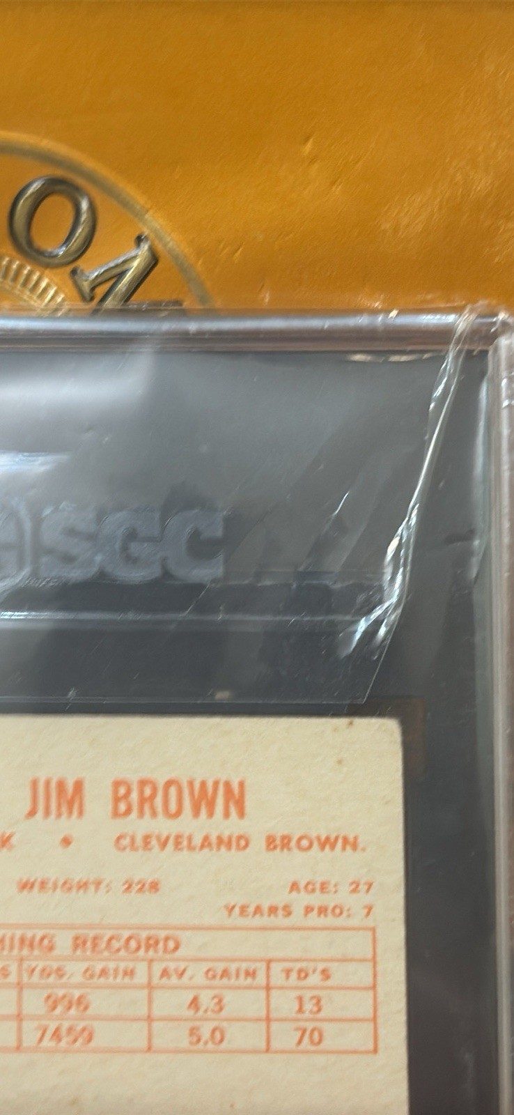1963 Topps #14 Jim Brown SGC 4 VG/EX Greatest RB of All Time (Hall Of Fame) view 4