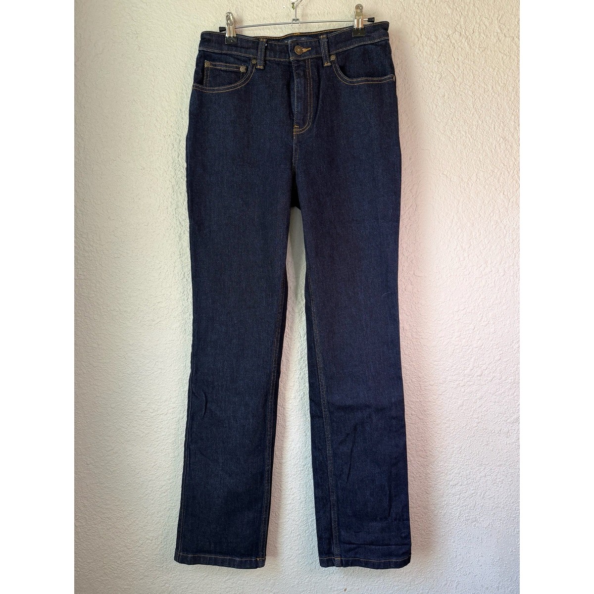 Brooks Brothers Womens Dark Wash Straight Leg Jeans Mid Rise Indigo Size 4