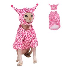 GigglyHouse Sphynx Cat Clothes, Cat Suit Hat And Sweatshirt, Full Set Hairless