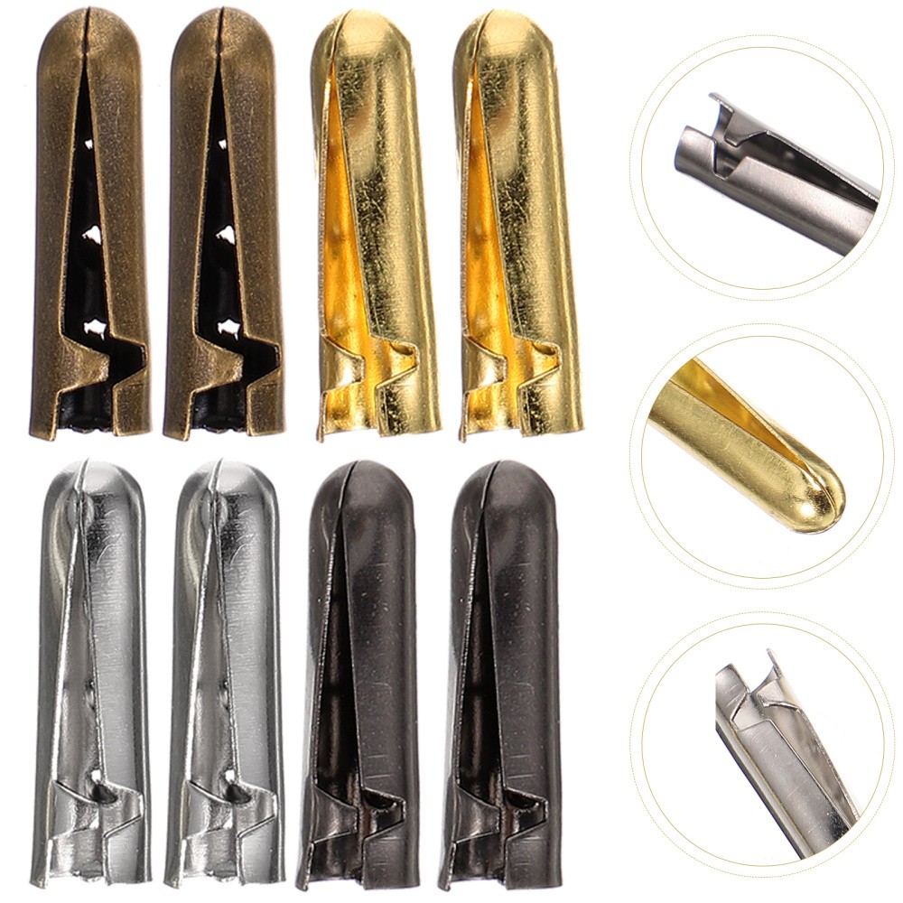 APL Corda testa per lacci in metallo 20 pezzi terminali cilindrici per calzature