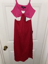 Lulus Women's Pink Red Dress Size Large