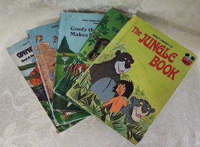 Disney Wonderful World of Reading 5 Book Lot JUNGLE BOOK WOLF GOOFY TOAD WINNIE