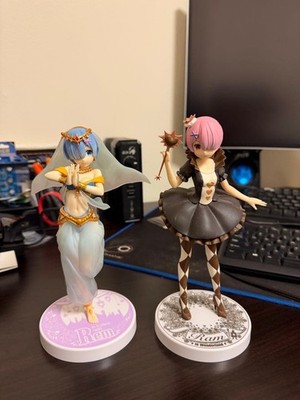 Re:Zero Rem Ram Figurenset Lot 2 Figuren 15 cm Japanisches Sammlerstück