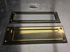 Vtg. Baldwin Polished Brass Mail Slot for Doo...