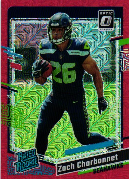 2023 Donruss Optic #294 Zach Charbonnet Red Mojo