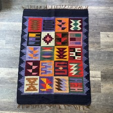 Vintage Peruvian Hand Woven Wall Hanging Rug ...