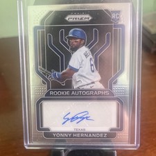 2022 Panini Prizm Baseball Rookie Autographs Texas Rangers Yonny Hernandez RA-YH