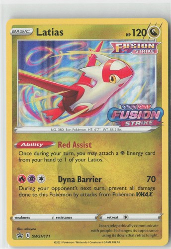 Latias (Prerelease) SWSH171 Holo Promo Sword & Shield Promo Pokemon Near Mint