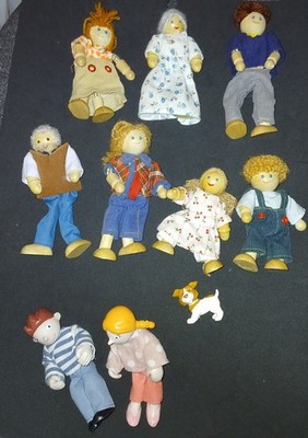 7- Ryan's Family Posable 5'' Doll House Figures & 2 - 90s IKEA & Lots Of Parts