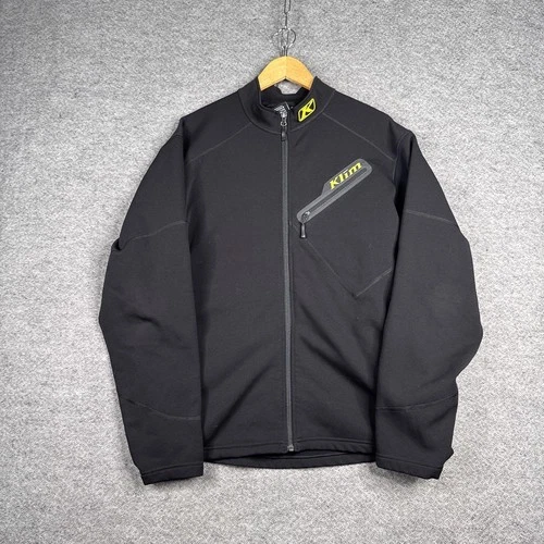 KLIM Inferno Jacket Mens XL Black Full Zip Mid Layer Fleece Lined Soft Shell - product listing photo
