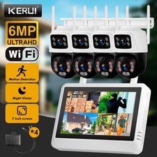 6MP Wireless WiFi Camera Security System Audio PTZ Outdoor 8CH 7'' Monitor NVR