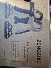 ZENGZHIC Grip + Finger Exerciser Zestaw Czarny Chwytak Ręczny