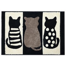 Cat Bathroom Rug Non Slip Washable Soft Bath Mat Shower Doormat 19.5x31.5 In