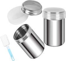2 Stück Puderzuckerstreuer Set, mehlstreuer für Zucker, Salz, Kakao, Mehl und Ge